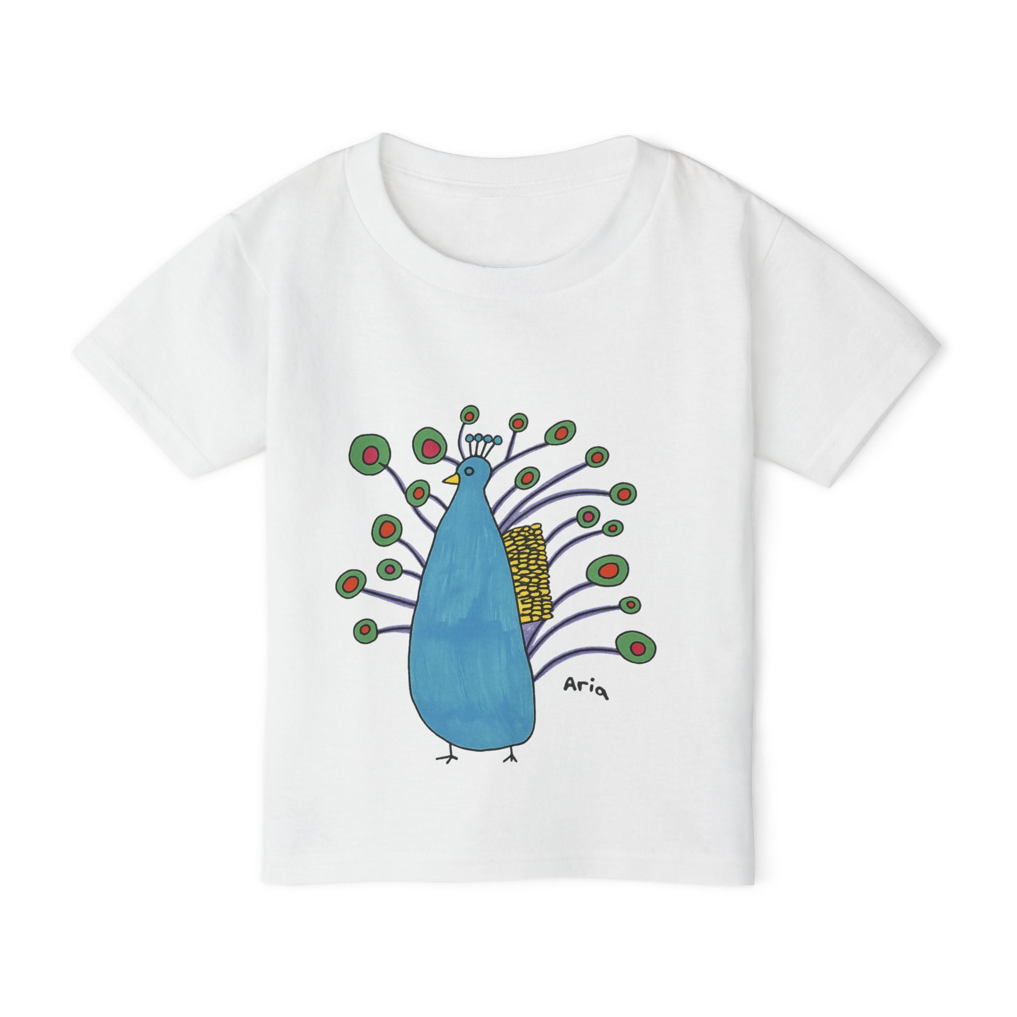 Peacock Toddler T-Shirt - Cute Kids Tee, Birthday Gift