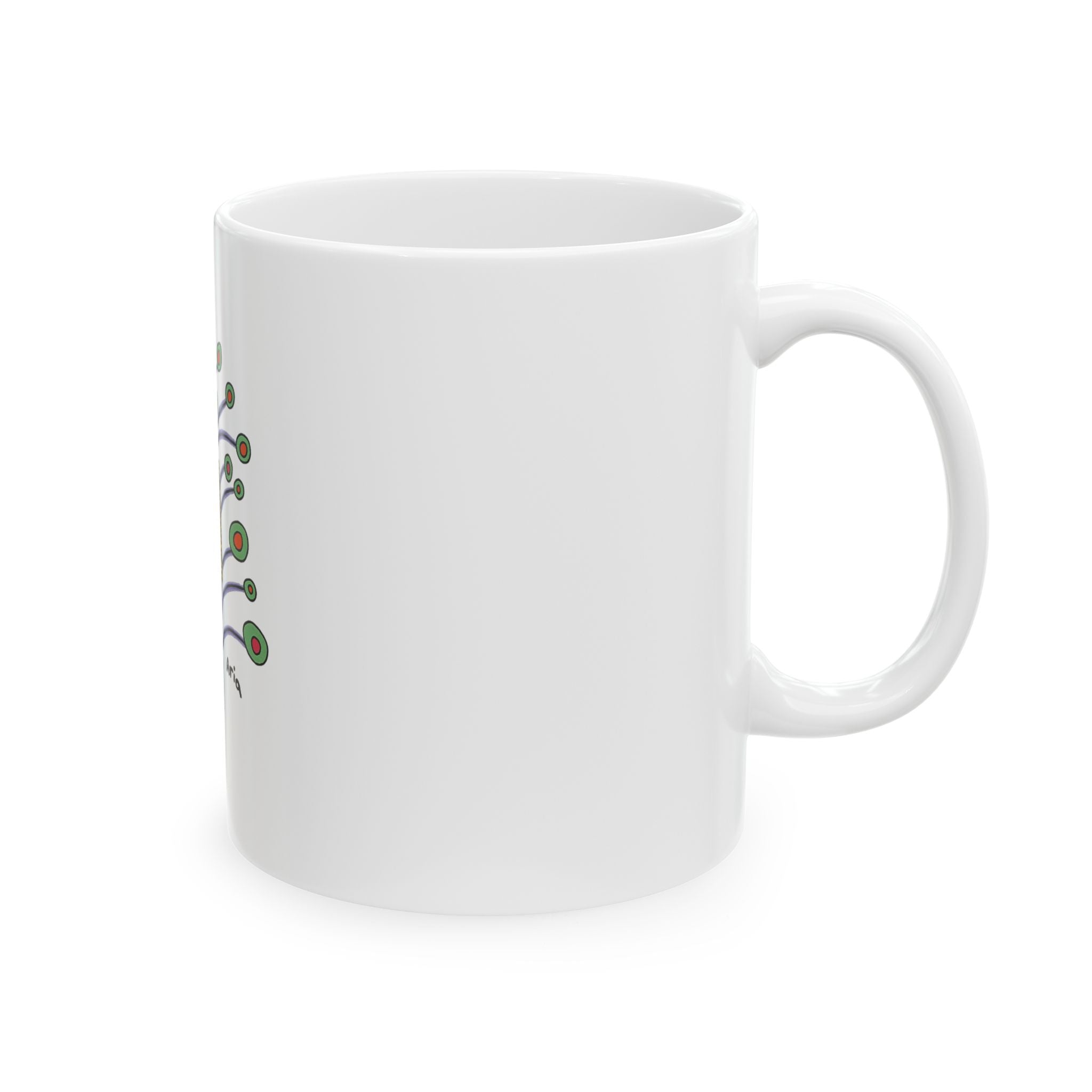 Peacock Ceramic Mug | Colorful Mug for Bird Lovers