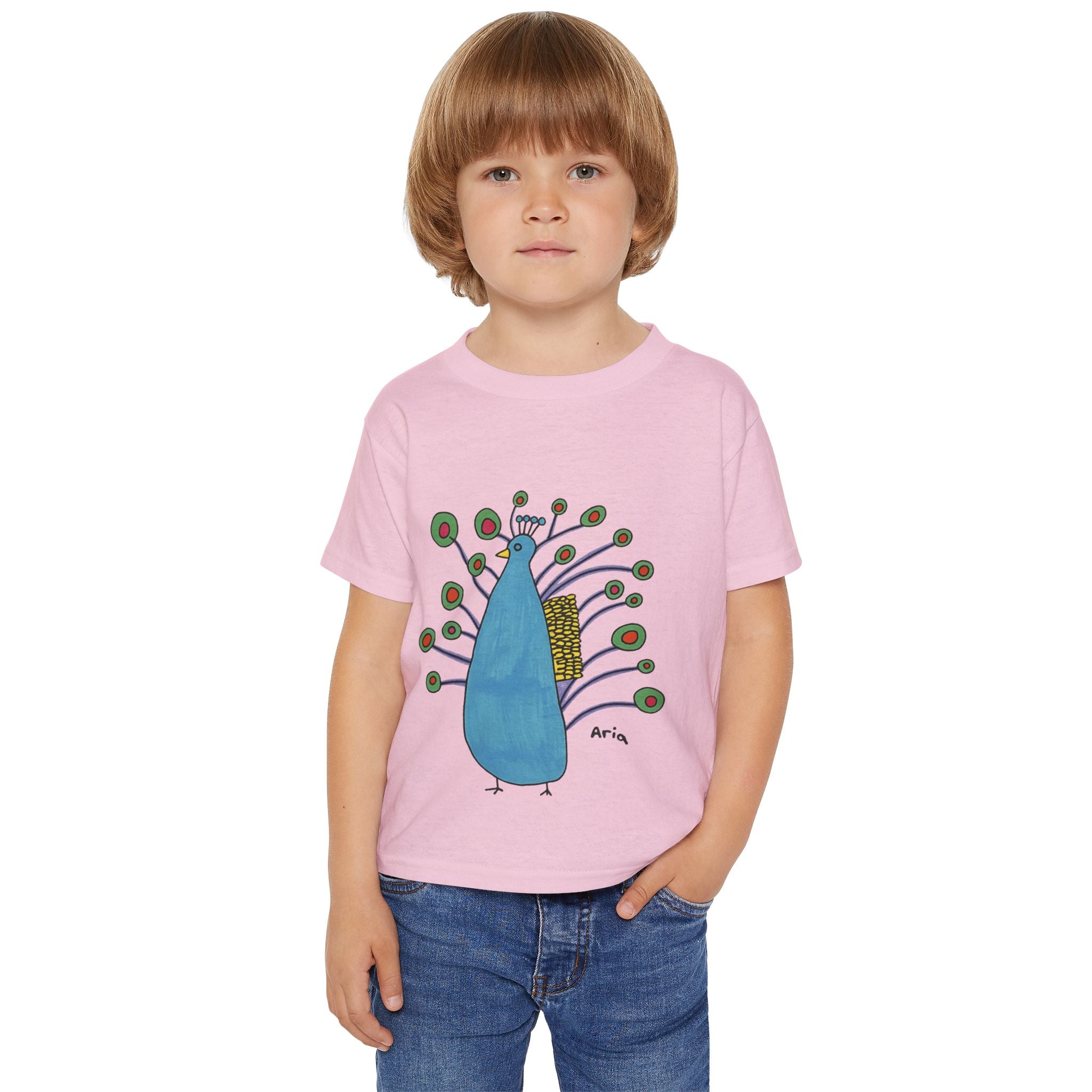 Peacock Toddler T-Shirt - Cute Kids Tee, Birthday Gift